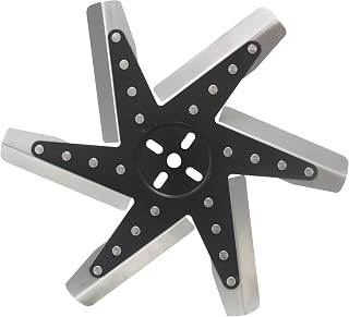 Derale 19115 15" High Performance Stainless Steel Flex Fan Standard Rotation,Black
