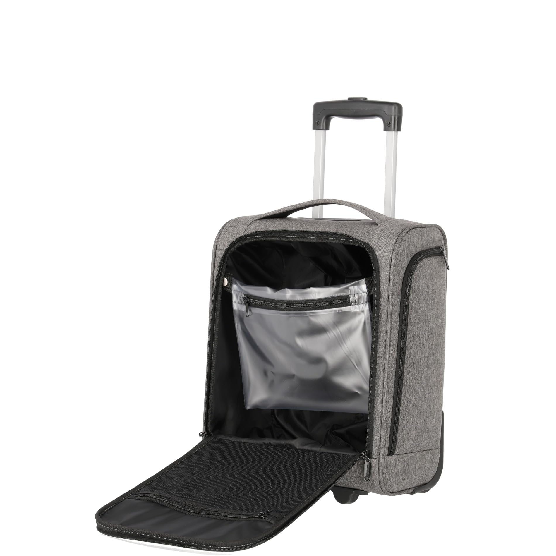 travelite valigia a mano leggera, con borsa per liquidi, 2 ruote, CABIN Underseater, trolley morbido per bagagli piccoli, 43cm, 28 litri