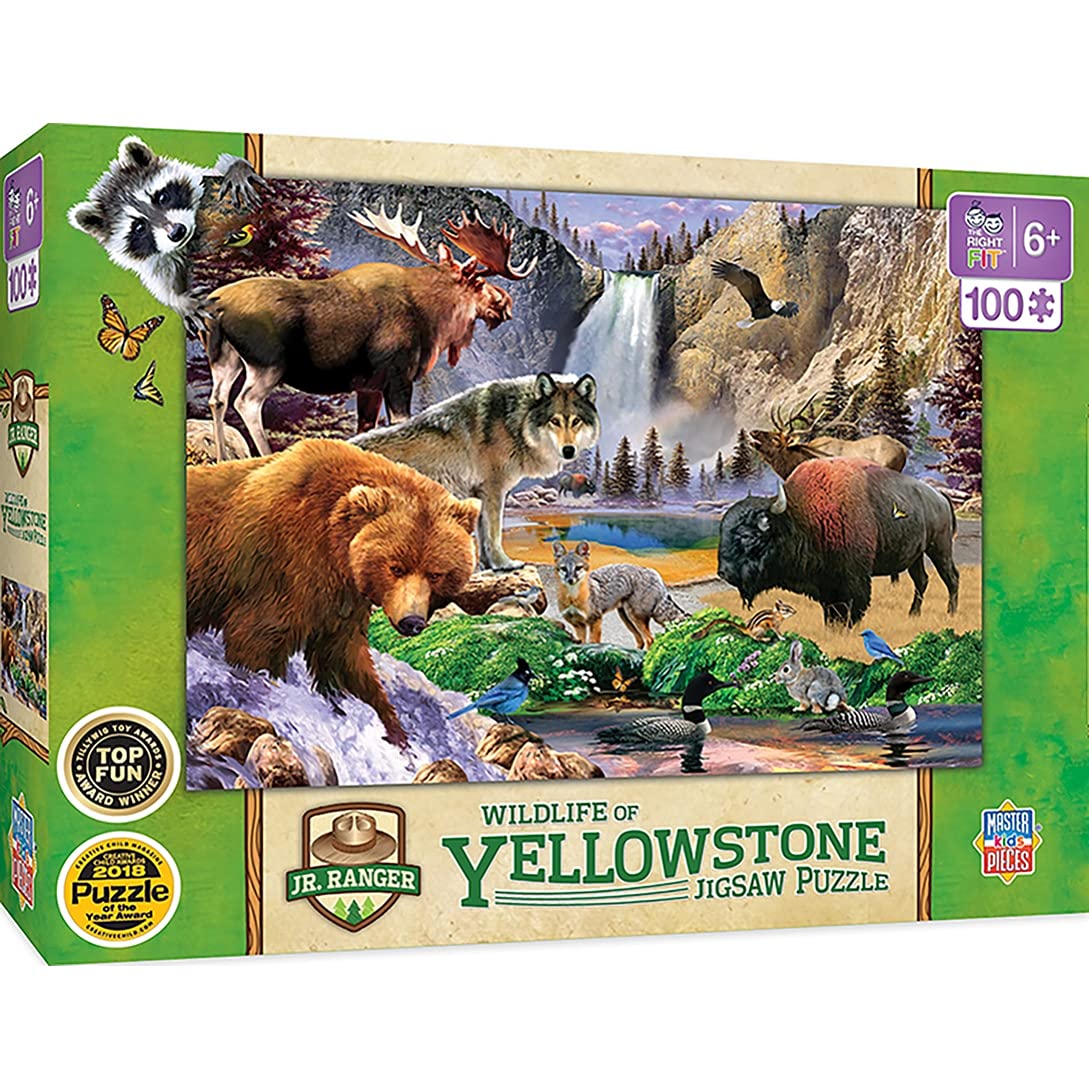 MasterPiecesPuzzles for Kids, 100 Piece Jigsaw Puzzle for Toddler and Family Fun - Yellowstone National Park – Family Owned American Company
