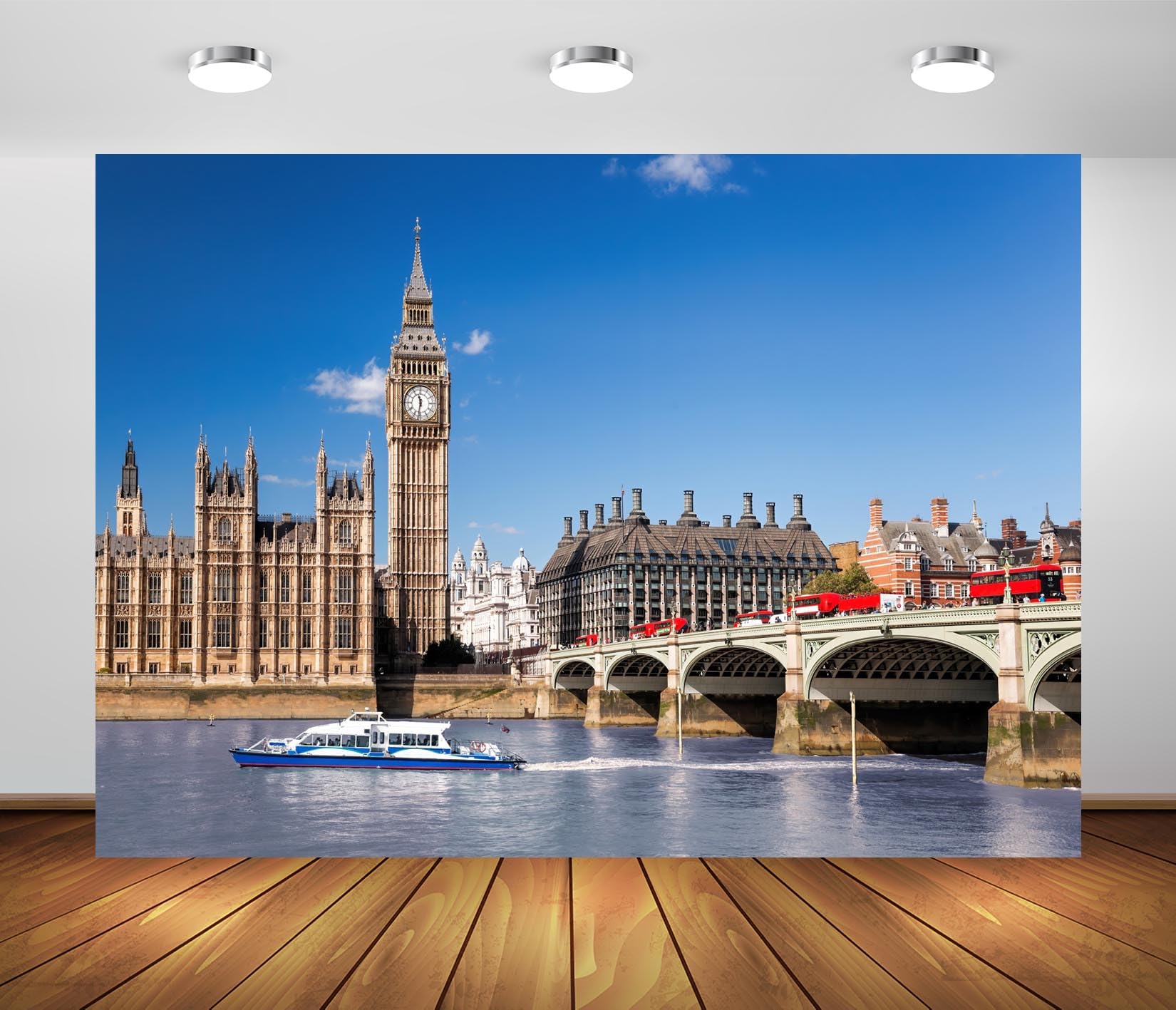 CORFOTO Fabric 10x6.5ft London Backdrop Photography Thames London - View #4