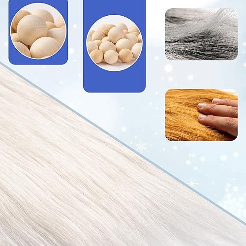 Miniatura 3 de FFchuanhe Paquete de 18 barbas de gnomos para manualidades, juego de bolas de madera de gnomos precortadas de piel sintética, adecuado para Navidad,