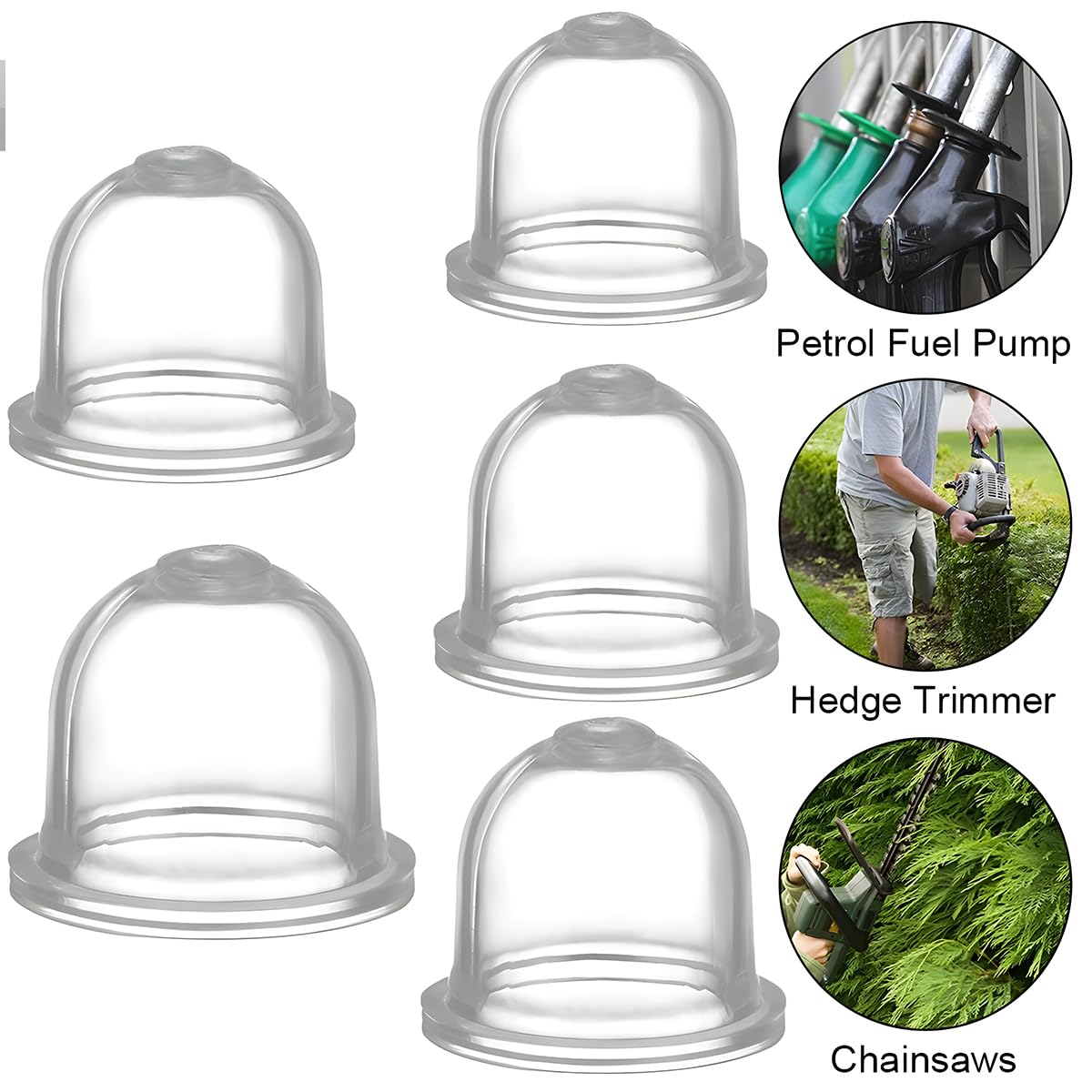 20 Pezzi Bulbo Carburatore JNNJ | Pompa Di Innesco Universale Per Tosaerba, Motosega, Soffiatore - Ricambio Trasparente