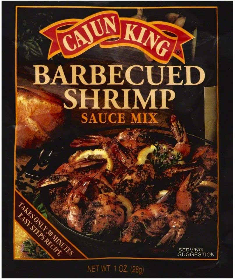 Cajun King Barbecued Shrimp Sauce Mix, 1 Ounce, Pack of 6