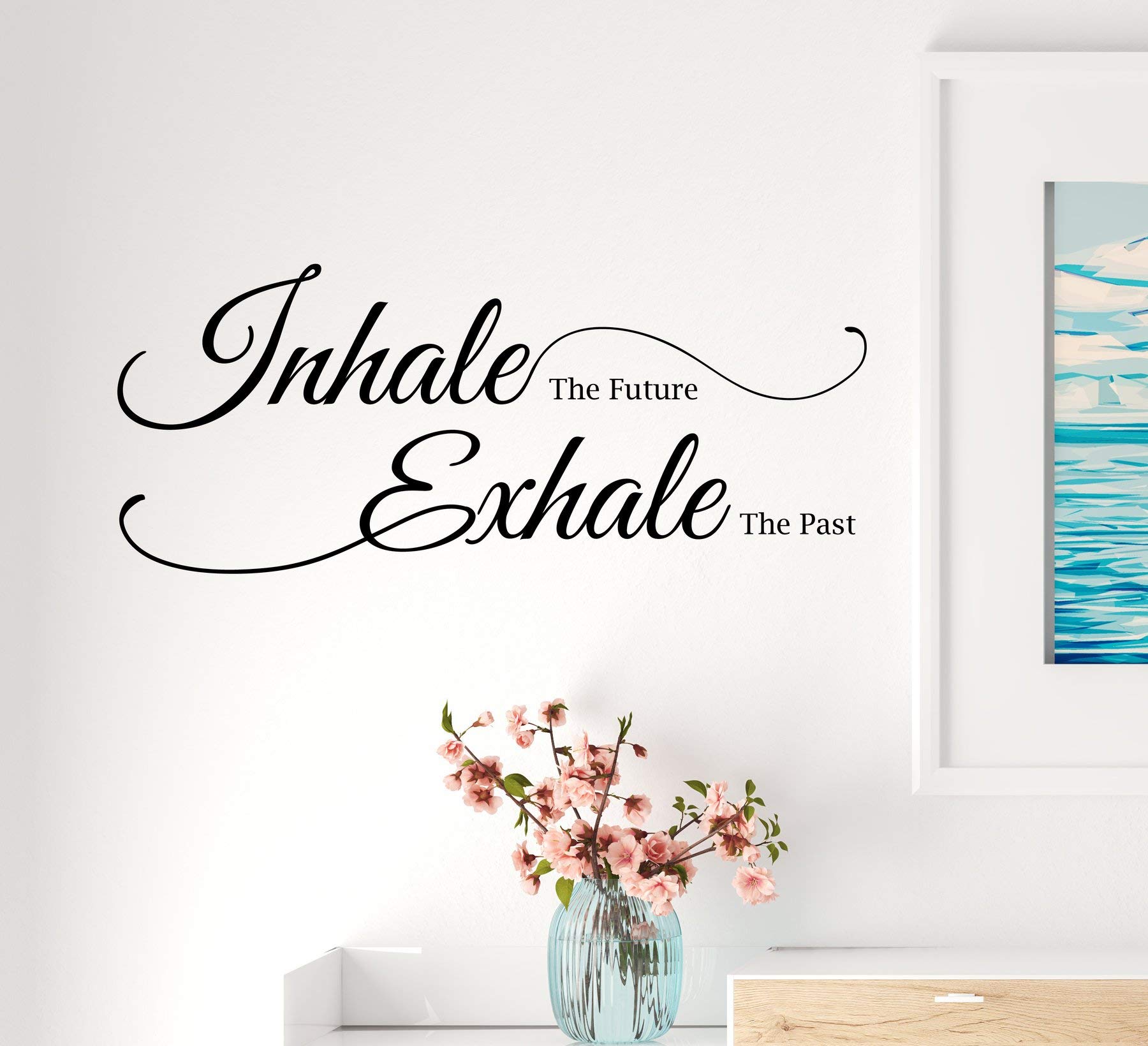 VVWV Inhale Exhale Yoga Motivational Inspiration Quotes Wall Sticker Bedroom Study Room Educational Decal Designs (Size -65 cm x 30 cm), PVC Vinyl (B08WHJBYWG) Amazon Price History, Amazon Price Tracker