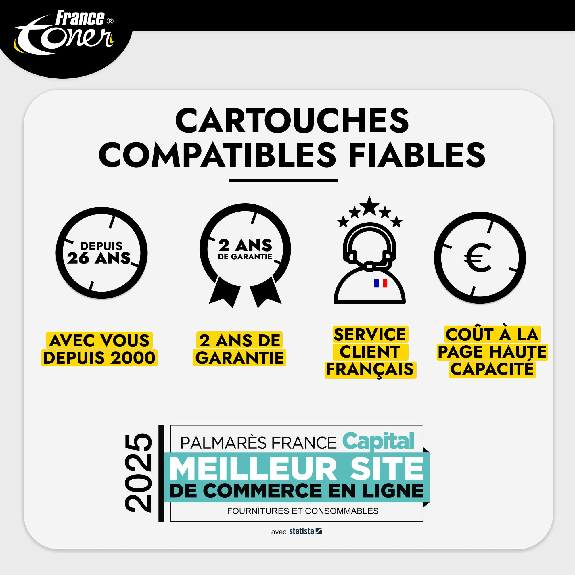 4 Cartouches Compatibles pour HP 364 XL | Encre Haute Qualité pour 364XL pour Imprimante Photosmart 5510 5520 5525 6510 6520 7510 7520 Officejet 4620 4622 Deskjet 3520