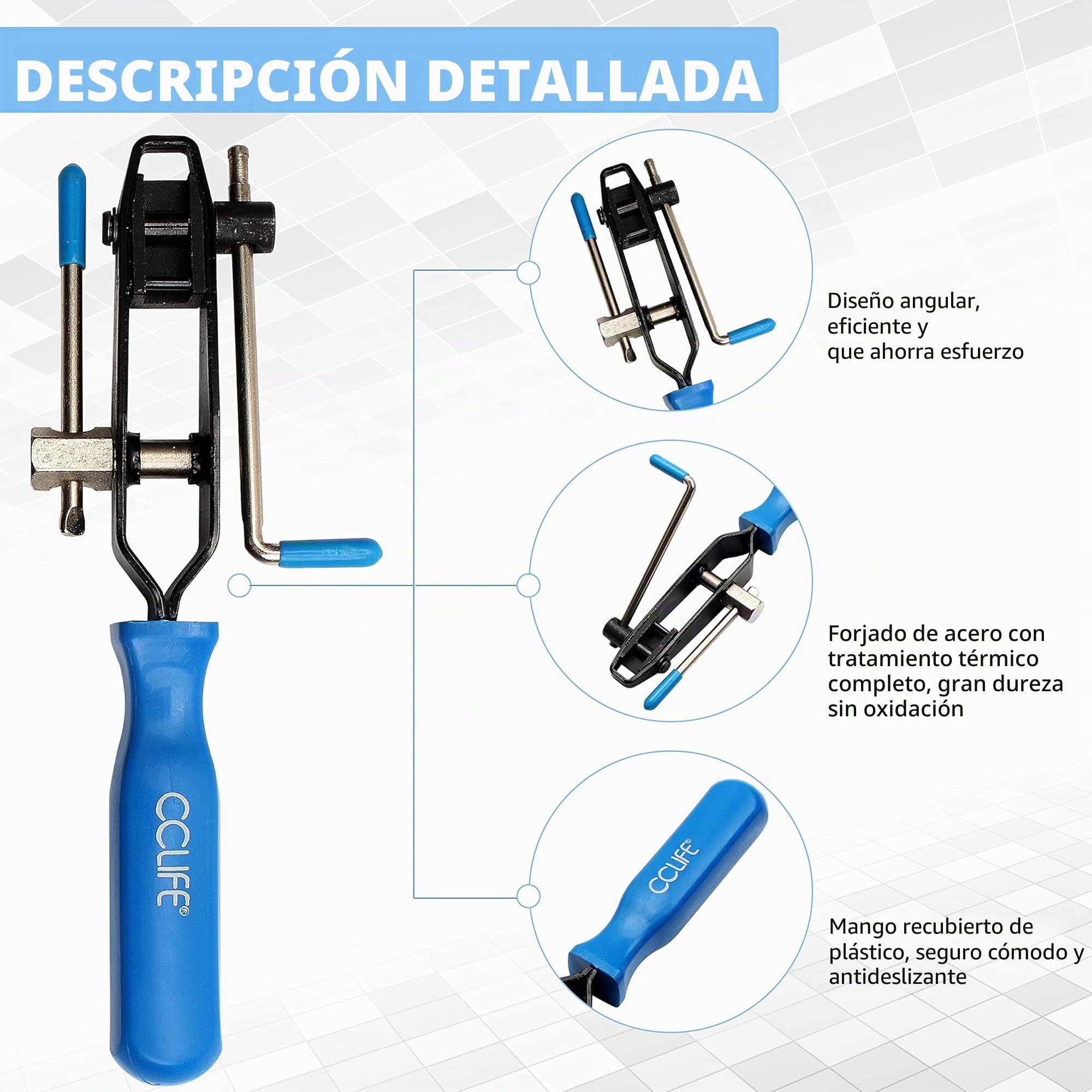 CCLIFE 2 piezas Juego de Alicates para Abrazaderas Oetiker Alicate Palier tenaza abrazadera