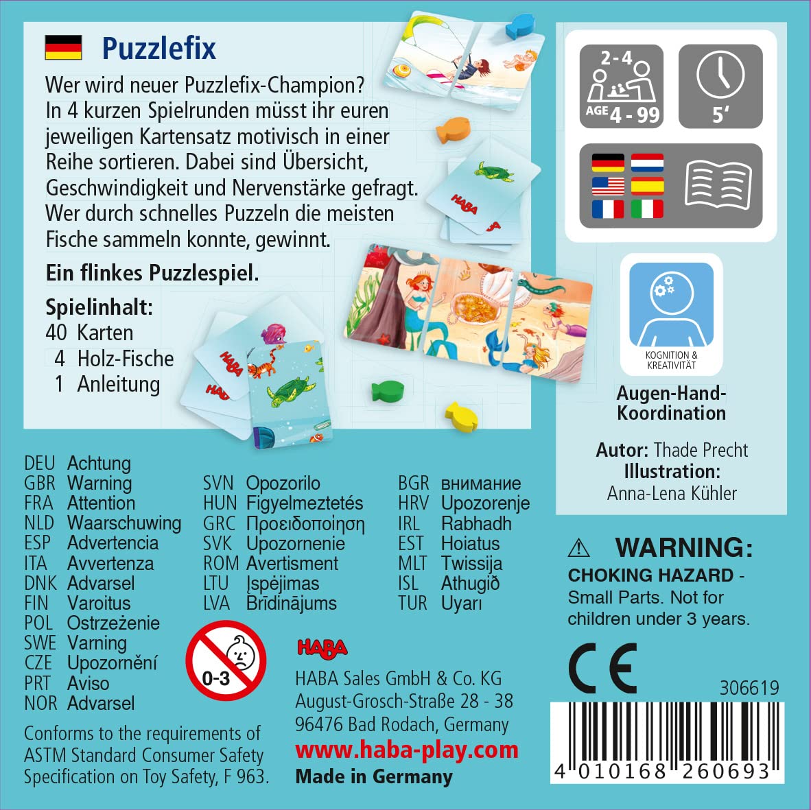 HABA 306619 Puzzlefix - Puzzle para Jugar a Partir de 4 años