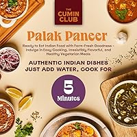 Vista 2 de The Cumin Club Indian Palak Paneer - Comida india lista para comer con bondad natural de la granja, disfruta de comidas vegetarianas fáciles