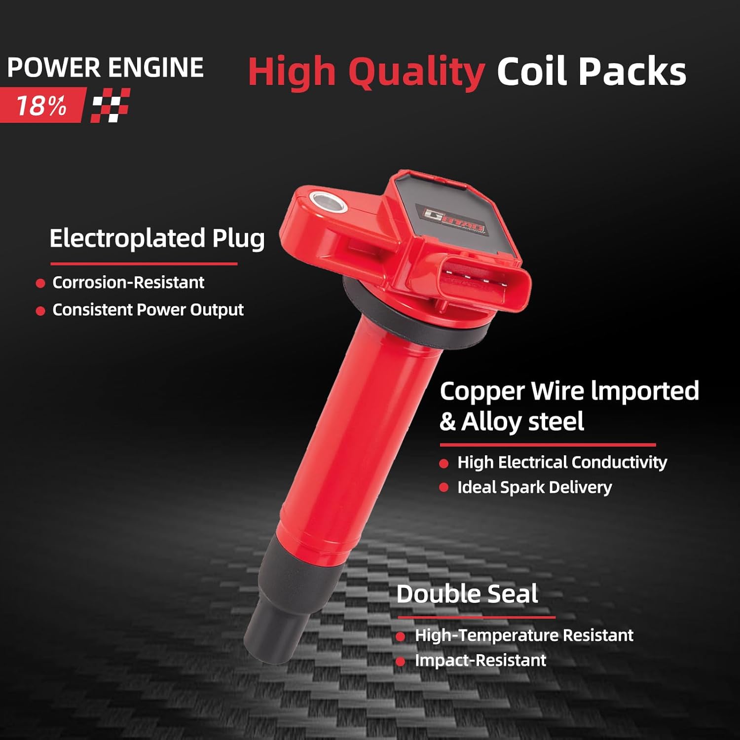 Ignition Coil Pack & Spark Plug Compatible with Toyota Tundra Sequoia Land Cruiser 4Runner, Lexus GS430 GX470 LS430 LX470 SC430 2000-2009 4.3 4.7 V8