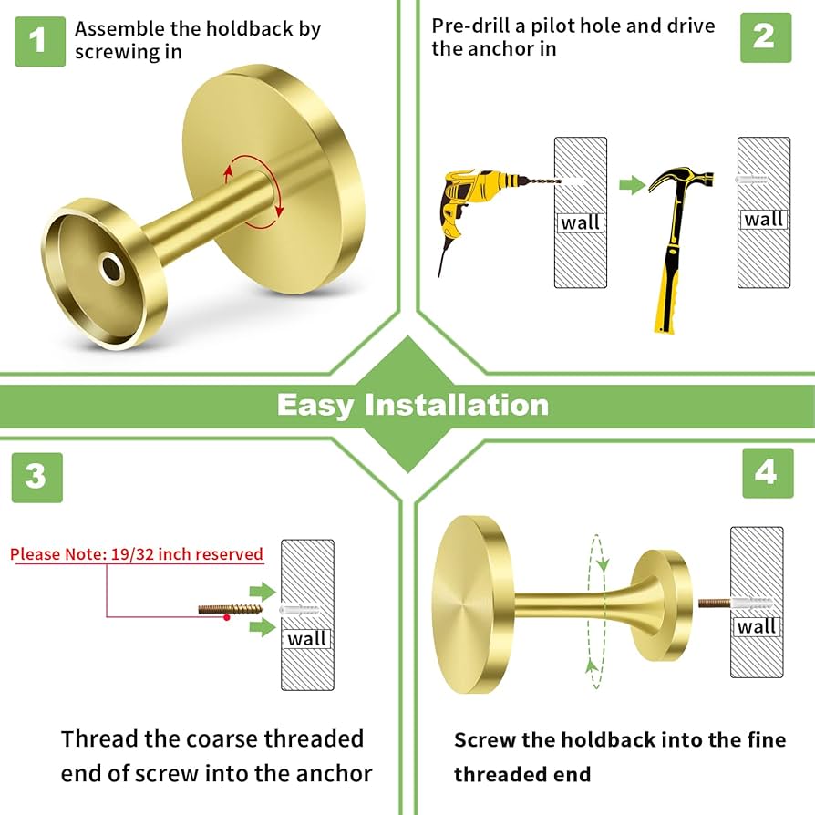 Vorhanghalter Gold 2er Set - Metall Medaillon Raffhalter
