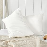 Vista 6 de TILLYOU Paquete de 2 fundas de almohada para niños pequeños con cremallera, de microfibra suave y sedosa de 13 x 18 pulgadas, fundas de almohada