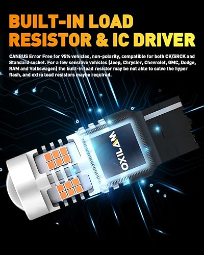 Miniatura 52 de OXILAM Bombilla LED 912 921 mejorada, luces de marcha atrás, bombillas de respaldo para automóvil, brillo 300% más alto, 6000 K, blanco