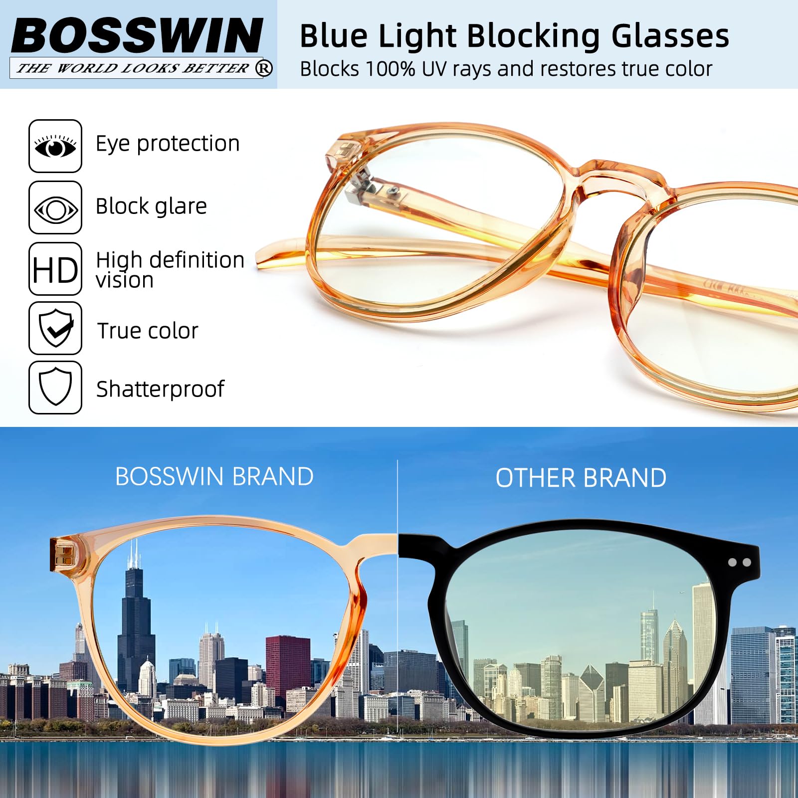 Lenti bloccanti luce blu per donna/uomo, 4 pezzi per lettura/gioco/televisione/telefoni, occhiali protettivi UV antiriflesso