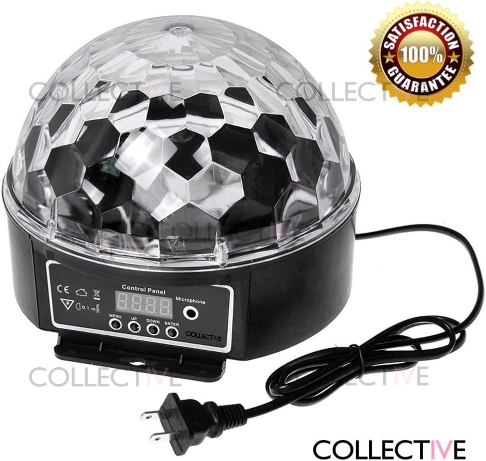 COLLECTIVE Stage Lighting Digital LED RGB Crystal Magic Ball Disco DJ Effect Light