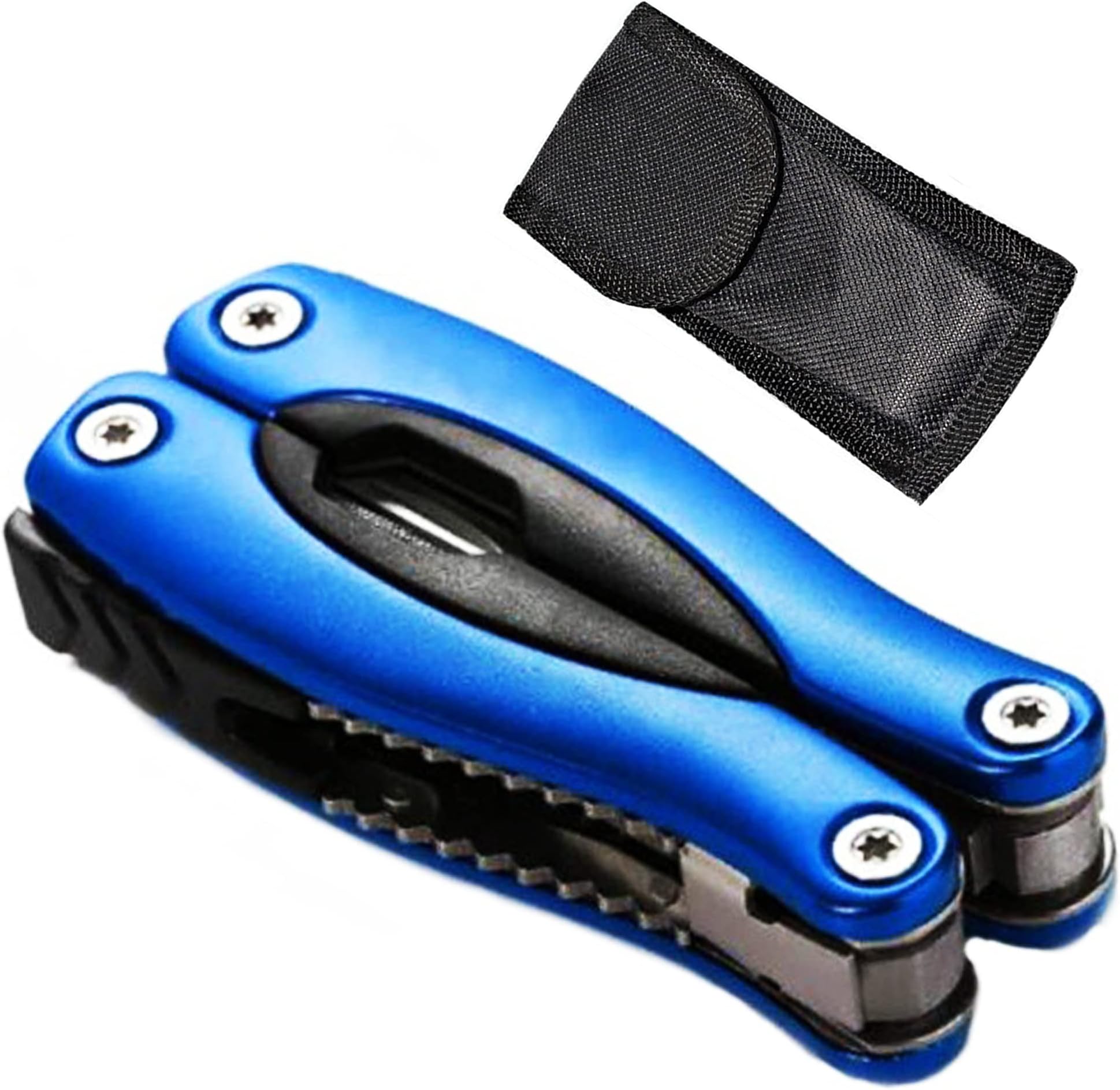 WIWUE GUO Multi Tool, Multitool Pliers for Outdoor, DIY, Home, Garden, Camping, Survival, Hunting and Hiking or Everyday Carry, Blue