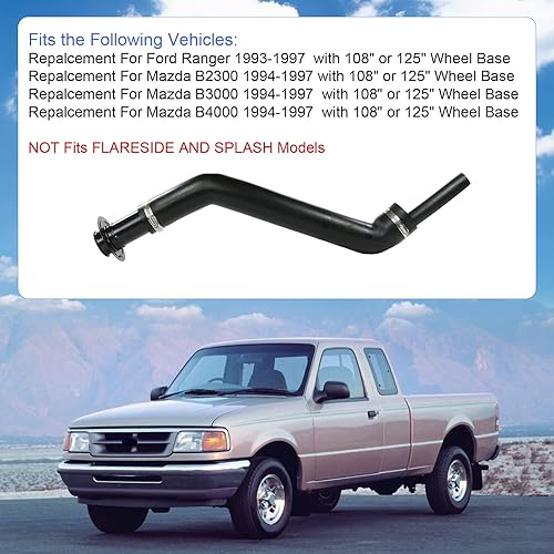 Miniatura 3 de LDMINDA Gas Tank Fuel Filler Neck Hose Replacement For Ford Ranger 1993-1997 For Mazda B2300, B3000, B4000 1994-1997 Non - Flareside and Splash