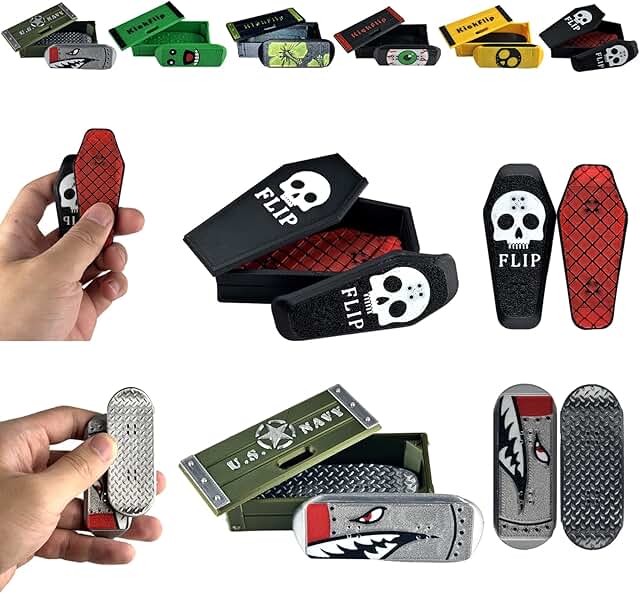 2-Pack OG KickFlips Magnetic Fingerboard Slider Fidget Toys for Adults