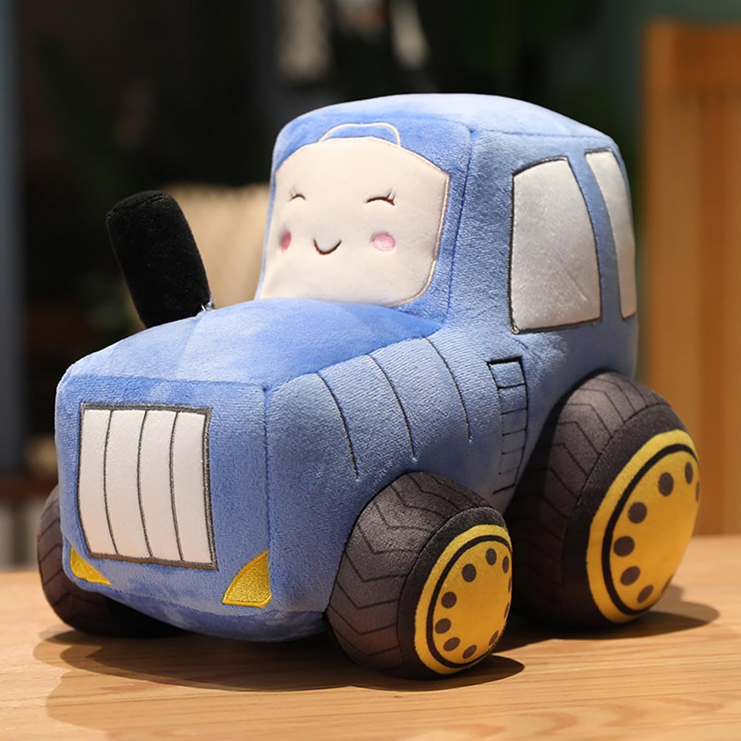 3D Tractor Throw Pillow HuggingTractor Plush Tractor Stuffed Animal Toys Tractor Pillow Sofa Cushion Tractor Gift for Kids Or Lovers(Blue)