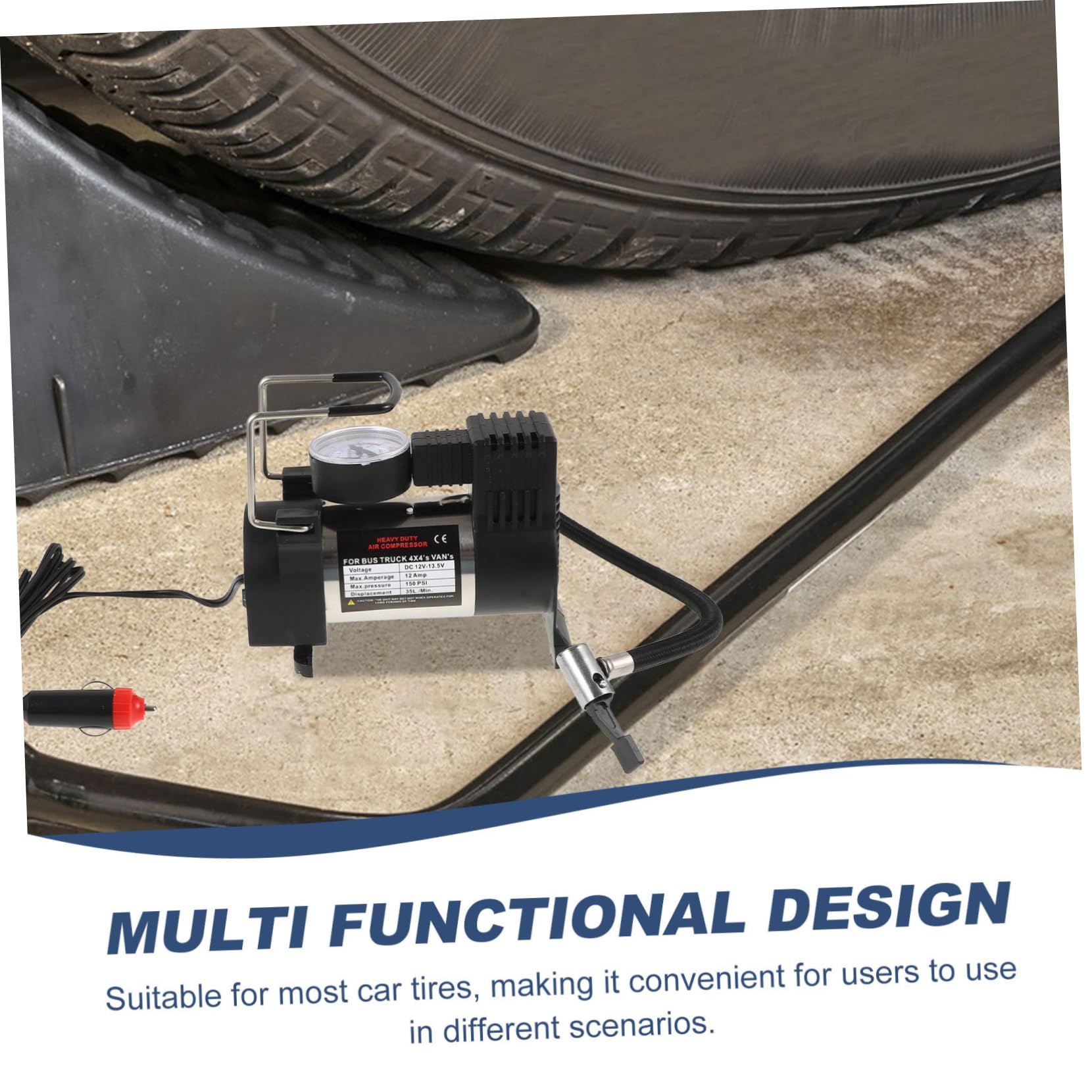 jojofuny Compresseur D’air pour Voiture 12v Monocylindre en Métal