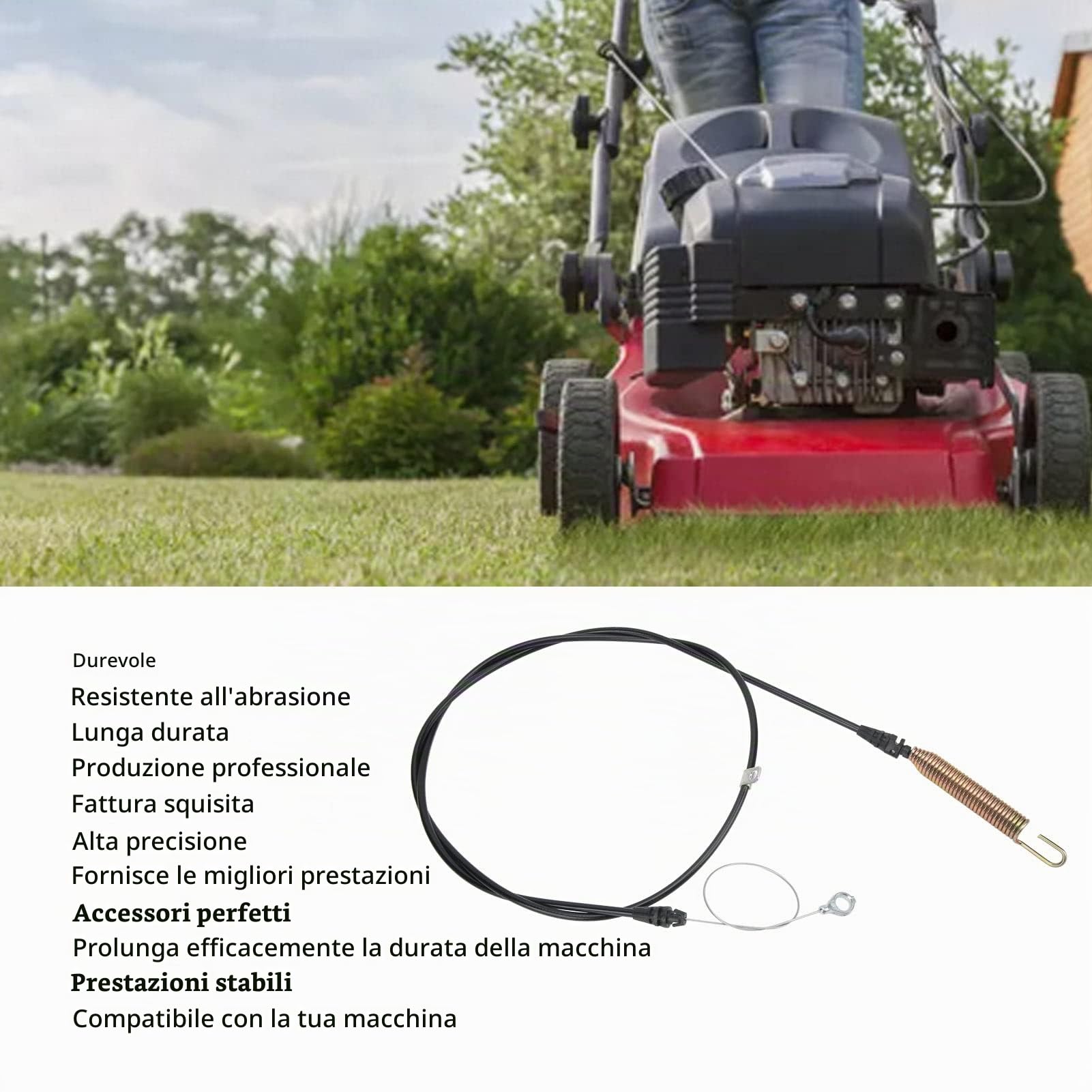 CHICIRIS Cavo di Aggancio del Piatto del Tosaerba, Cavo della Frizione del Piatto Compatibile con Serie 100 300 GY21106 GY20156 Trattorino Tosaerba
