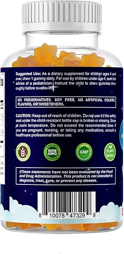 Miniatura 9 de Vitamatic Melatonina sin azúcar para niños, 1 mg, 90 gomitas, gomitas con sabor a piña y maracuyá, suministro para 90 días