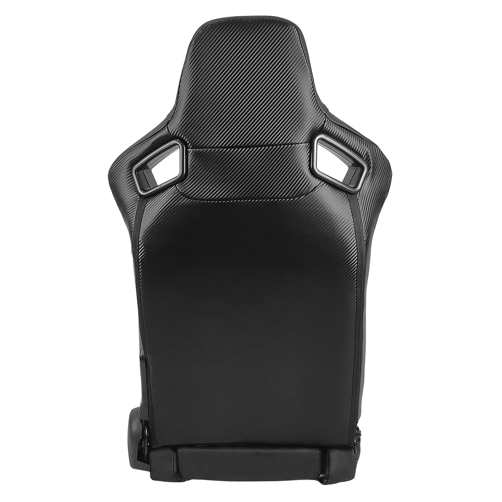 IKON MOTORSPORTS, Universal Bucket Racing Seat Left Driver Side with Dual Slider, Black PU Leather Reclinable