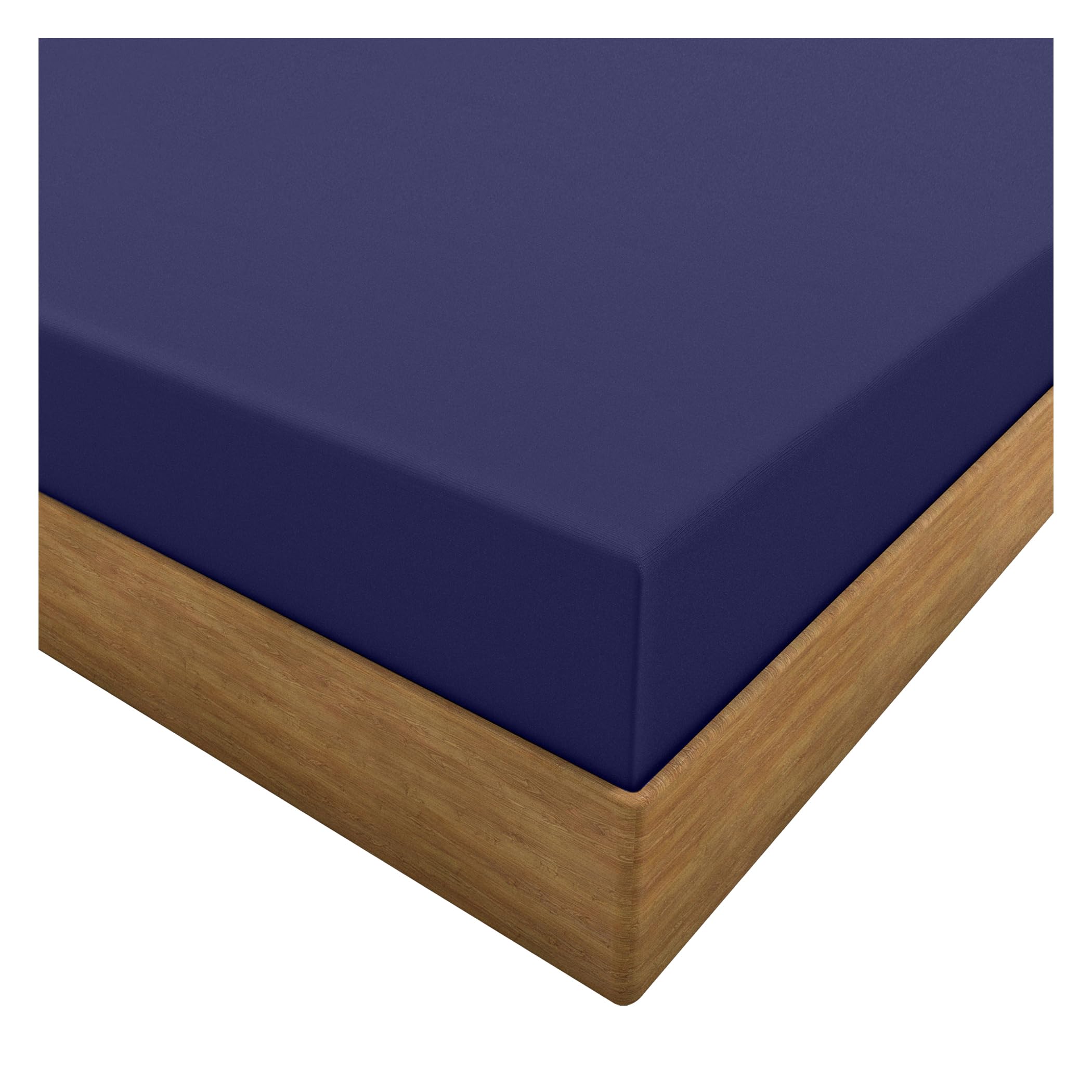 KOHSAR King Size Fitted Bedsheet – 100% Poly Cotton Fitted Sheet, Soft, Skin Friendly, Breathable, Easy Iron Percale – Kingsize Fitted Bed Cover