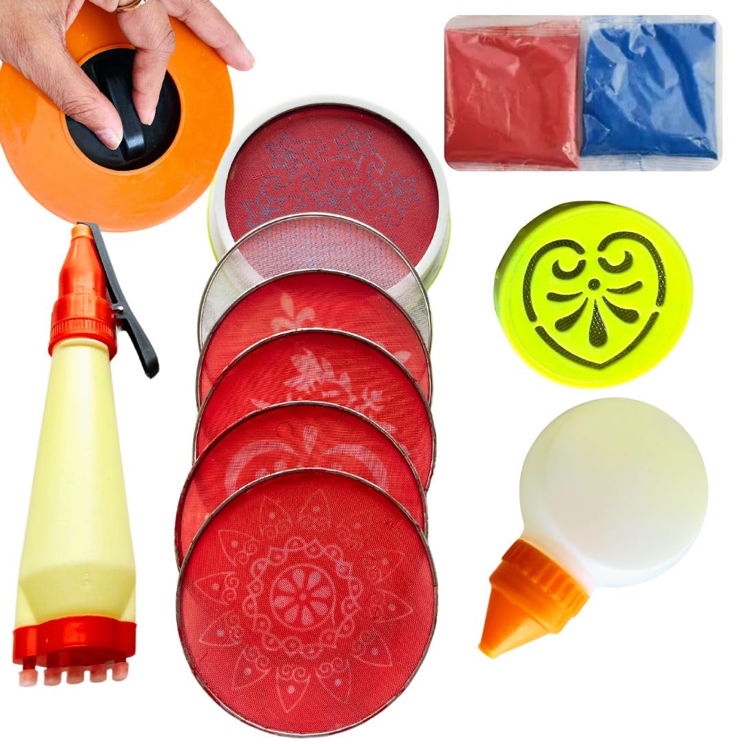 Artonezt Set of 9 Plastic Rangoli Magic Stamp Kit Easy Rangoli Making Tool Kit Diwali Decoration Items for Home Décor Navaratri, Pongal, Puja Mandir and Festival Celebration (B0DHRWNGST) Amazon Price History, Amazon Price Tracker