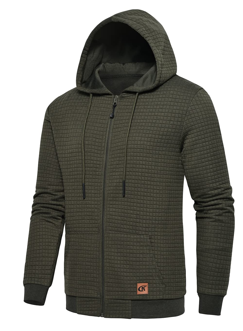 Men's Zip Up Hoodie Lightweight Hooded Sweatshirt Jackets With Kanga