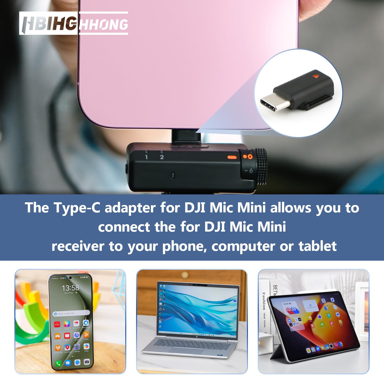 Adaptateur pour DJI Mic Mini Type-C