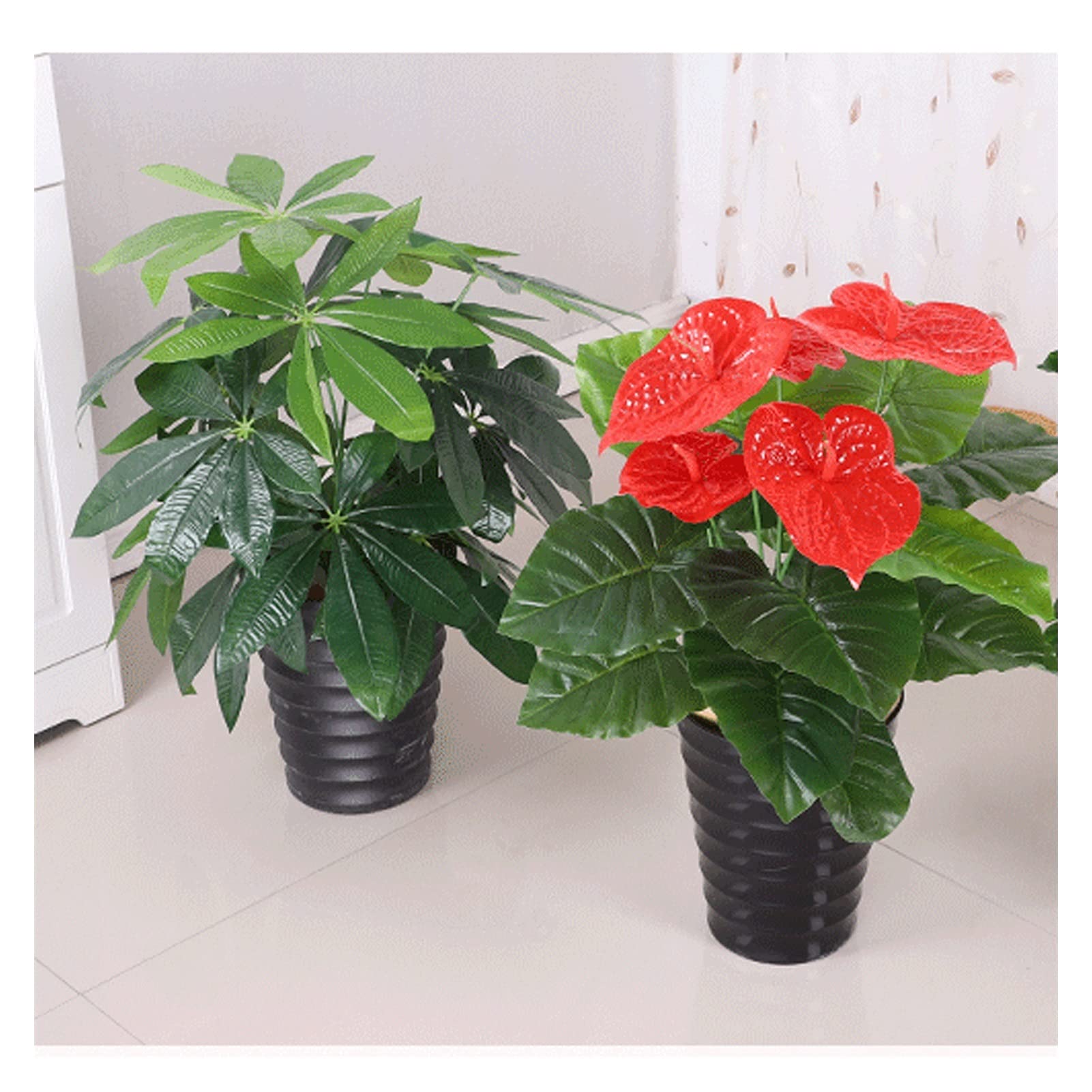 Artificielle Bonsaï Plante artificielle 29,5 pouces Fausses plantes en pot avec 18 feuilles, haute imitation Faux Fortune Tree Plantes en pot for maison d'extérieur intérieure Bureau à la maison Plant
