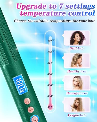 Miniatura 5 de Plancha de cabello inalámbrica plancha de pelo antideslizante portátil y rizador 2 en 1 para todo tipo de cabello plancha plana de cerámica