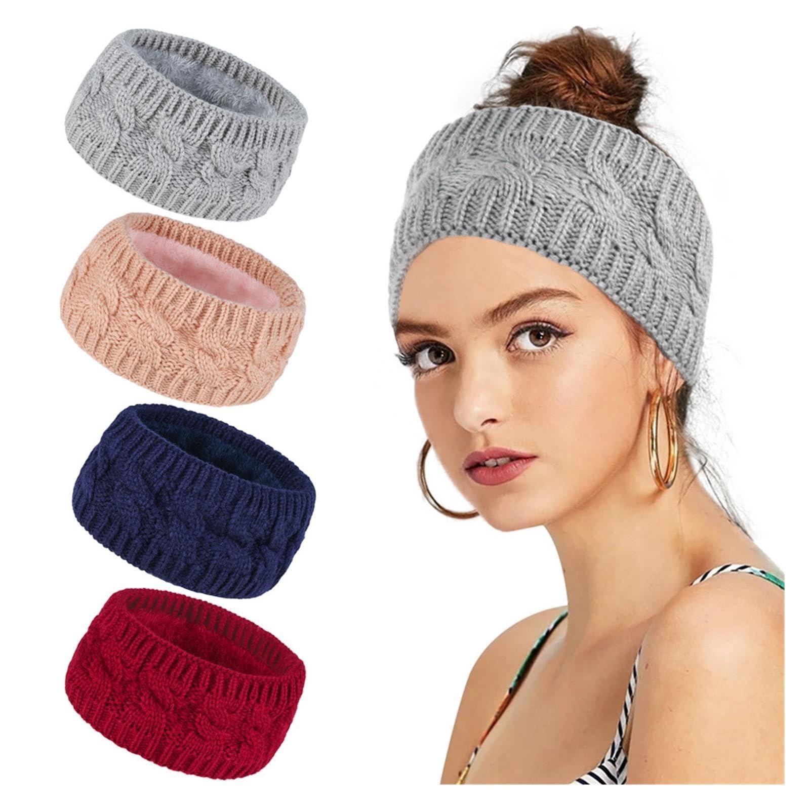 3 Winter-Plüsch-Haargummis Für Haare