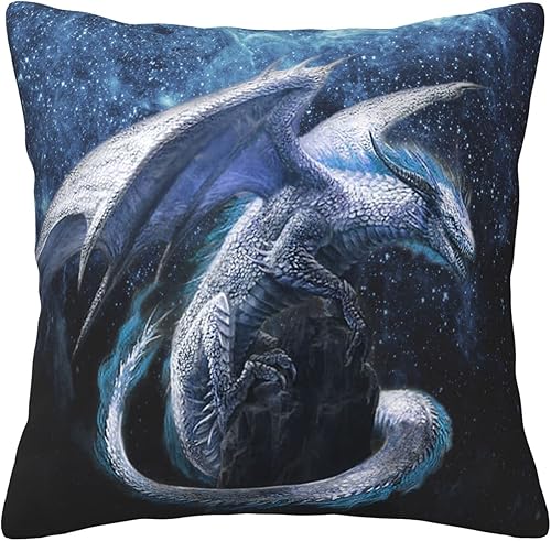 Miniatura 7 de Juego de 4 fundas de almohada de dragón de 18 x 18 pulgadas, fundas de almohada decorativas para sofá, cama, automóvil, mezcla y combina para