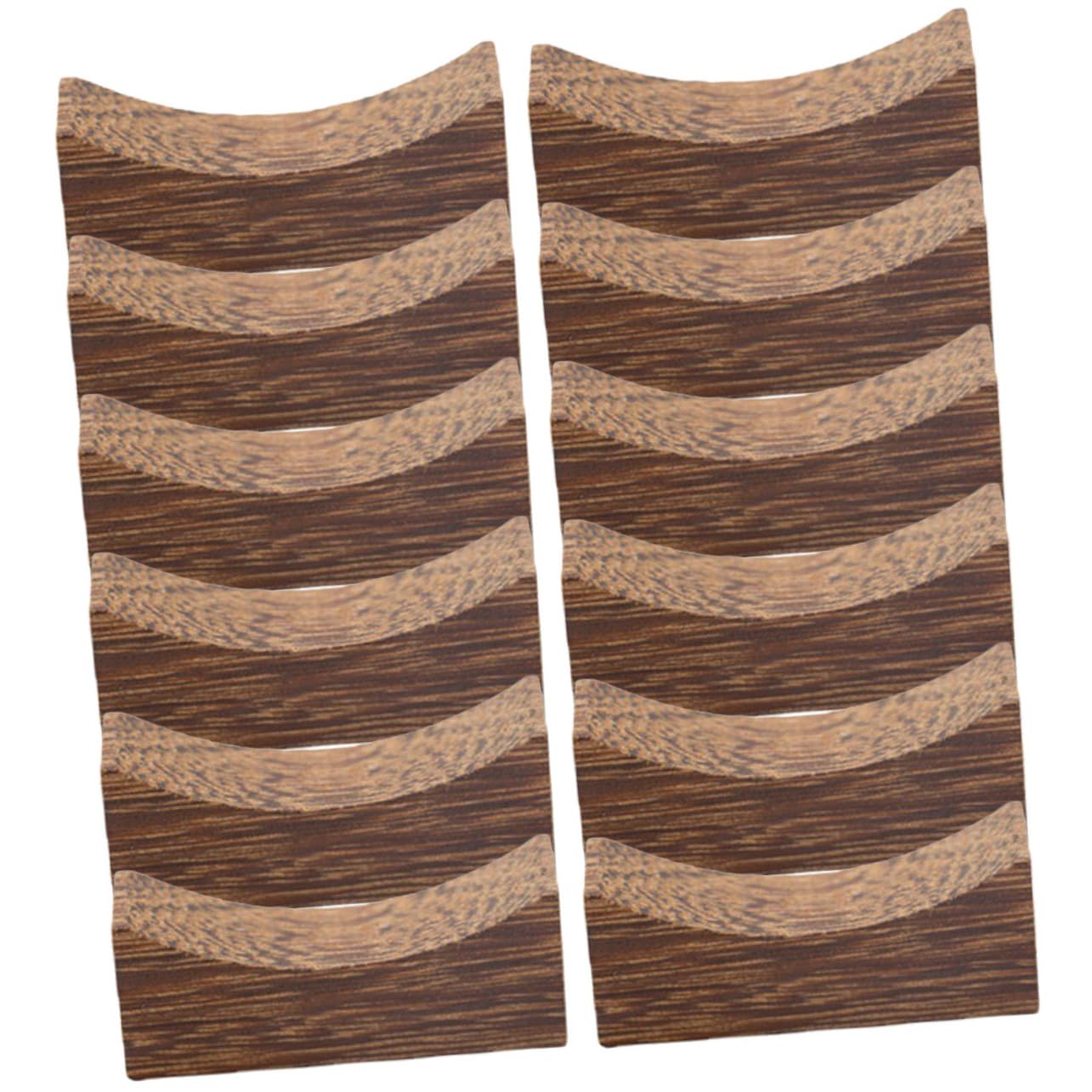 Garneck 12pcs Vintage Wooden Chopsticks Holder Japanese Style Tableware Rest for Home Restaurant Decorative Chopstick Stand for Dining Unique Design Stable Functional