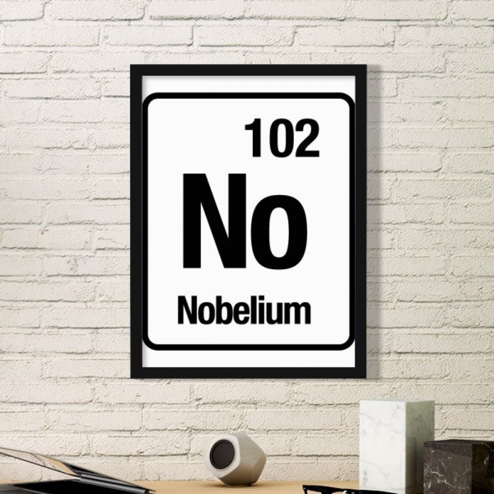 Cadre rond en bois Nobelium cadeau idéal pour enseignant