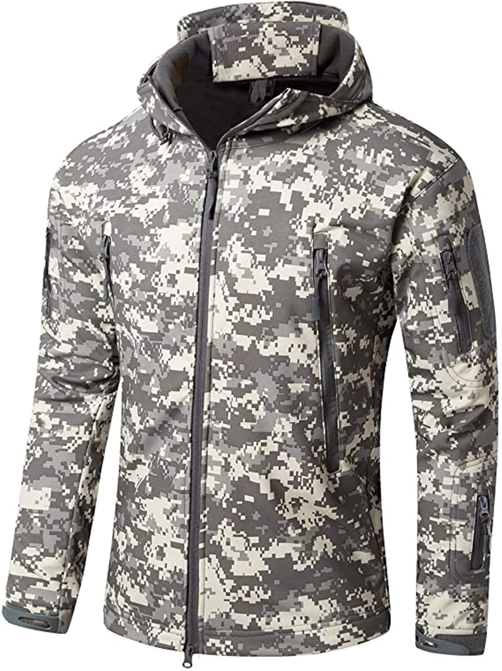 Herren Taktische Jacke Softshell Fleece Kapuzen Outdoor Mantel Warme Winterjacke Militär Softshell Taktische Jacke