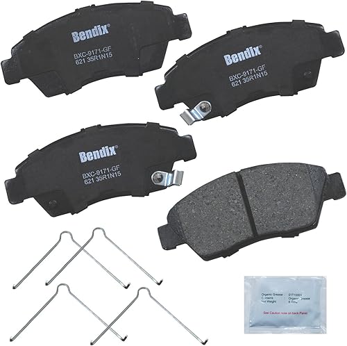 Vista 313 de Bendix Priority1 CFC1035 Pastillas de freno delanteras de cerámica para modelos seleccionados Chevrolet Aveo, Aveo5, Optra, Spark, Spark EV, Pontiac