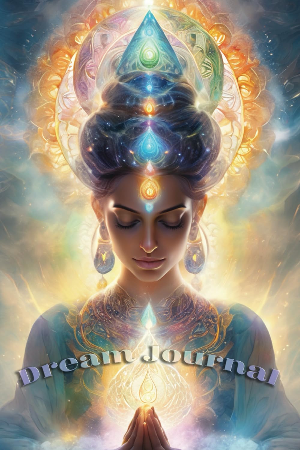 Dream Journal Notebook: Dairy to Record and Track Your Dreams, Interpretations and Thoughts before Sleeping. Ideal Gift for Women, Girls, Men – Woman in Peaceful Meditation Theme 6”x9” 120 pages