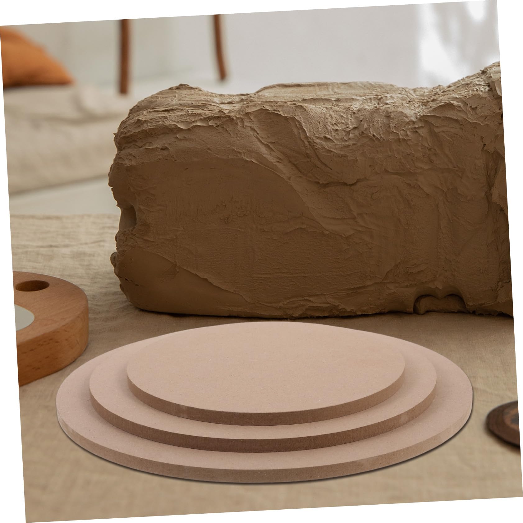Holibanna 3 Piezas Placas de Secado de Cerámica para Herramientas de Alfarería y Moldes de Escultura Superficie Antiadherente Fabricadas Madera para Proyectos de Manualidades y Escultura