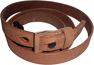 German Mauser K98 WWII Rifle Leather Sling Marked GWX 1943 Natural Color