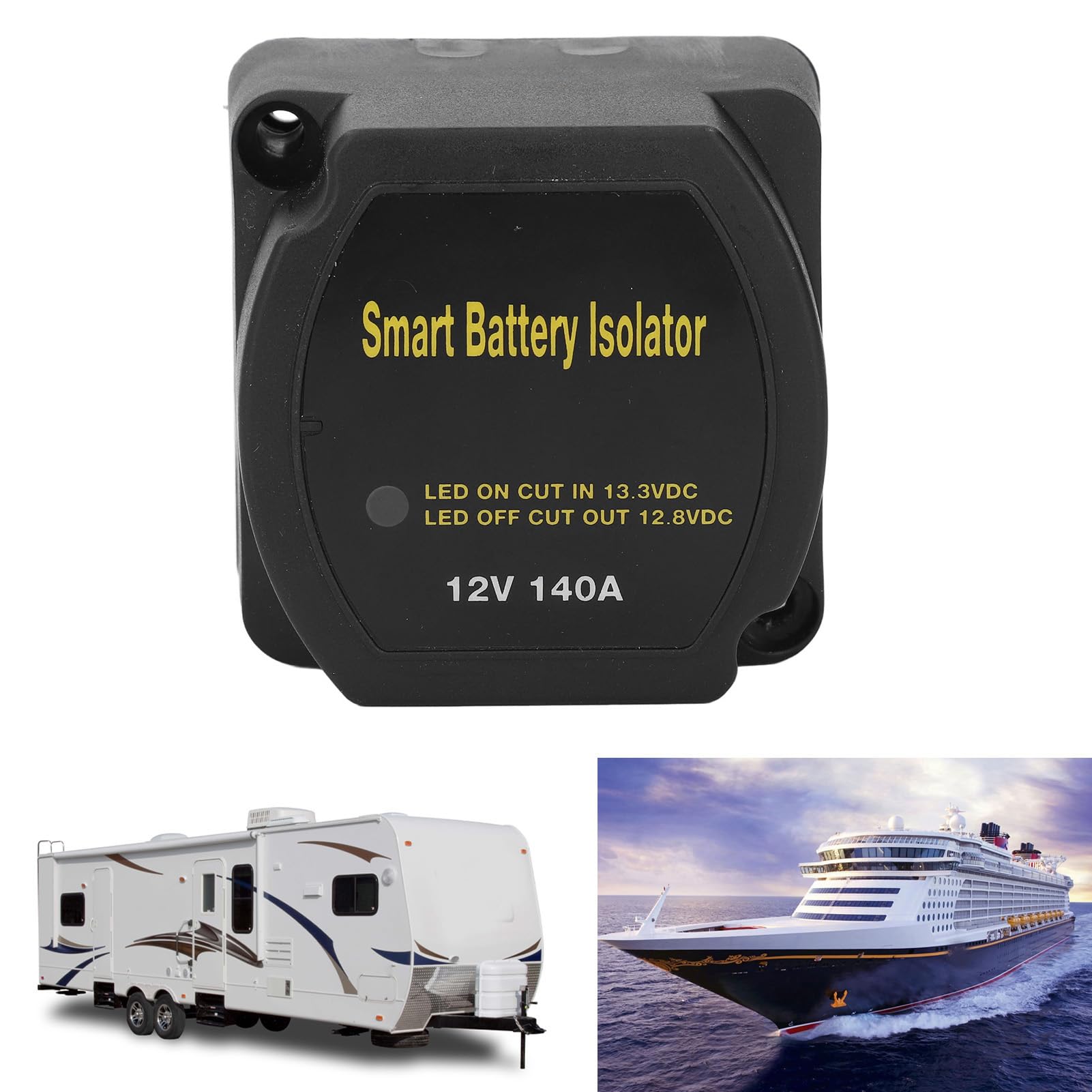 Kit de Aislador de Batería Dual de 12 V, relé de Carga Dividida Eficiente para Camión, RV, ATV, SUV, Barco