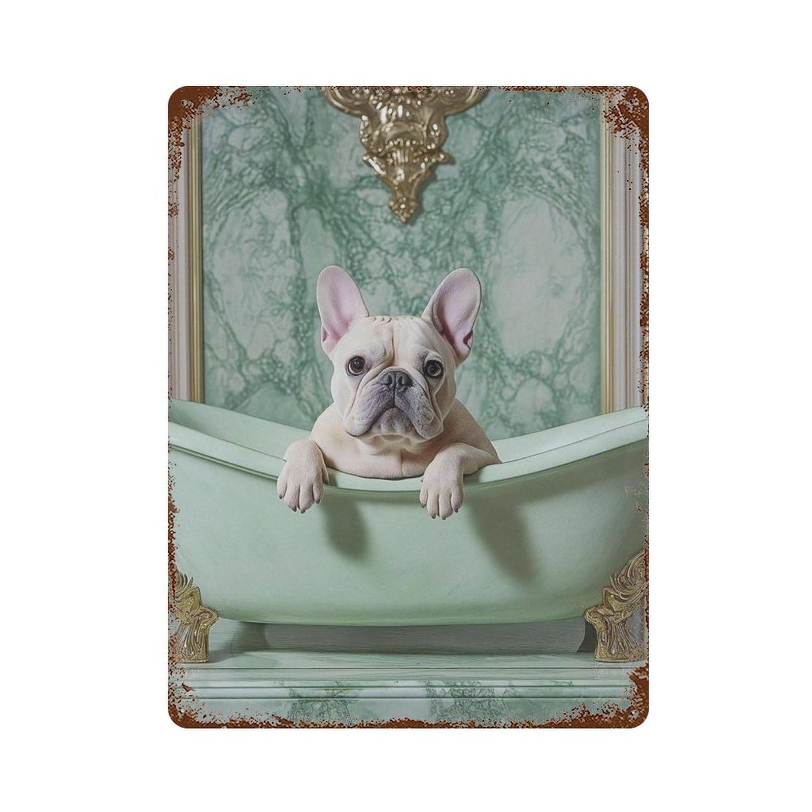 xiaoxiaoshen French Bulldog, Wall Decor Art Metal Tin Poster Modern Home Decor Art Home Bar Shop Decorations Vintage Sign 40x30cm