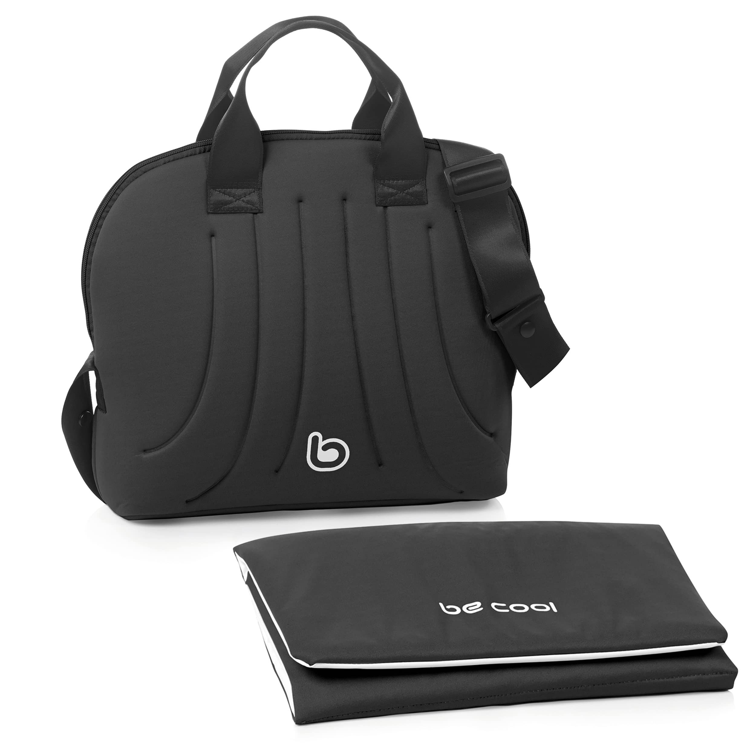 Be Cool Push Passeggino con seduta reversibile, alluminio, chiusura compatta, parapioggia e borsa per il cambio