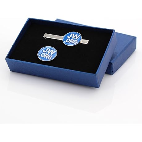 JW.ORG Perfect Gift: Necktie Clip & Lapel Pin with JW Logo in Gift Box