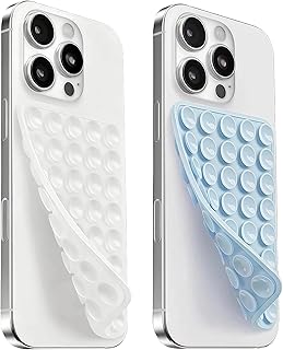 2Pack Silicone Suction Cup Phone Case Mount Double Sided, Sticky Phone Grip with Higher Suction Power for Cell Phone, Hand... Price In India