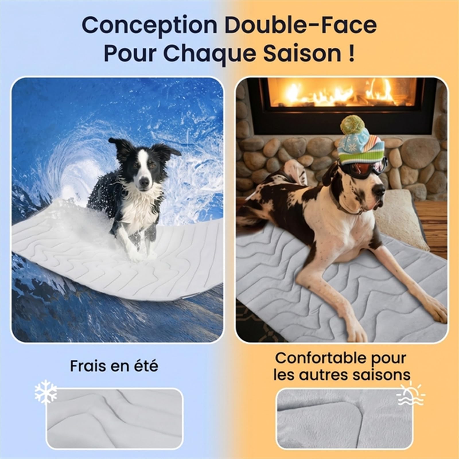 Pawfroste Tapis Fraîcheur Lavable Respirant pour Chien
