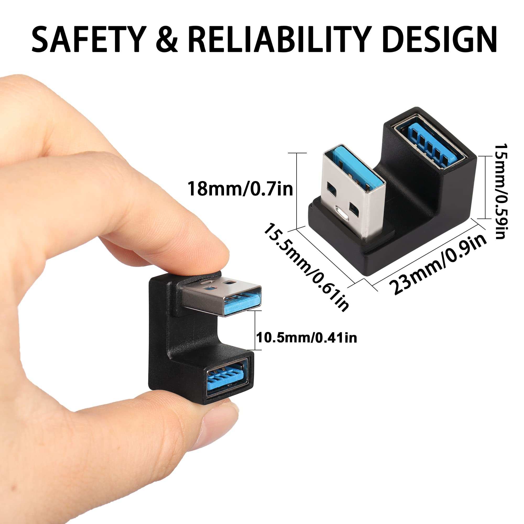 QIANRENON U-Form USB 3.1 Adapter – 10 Gbps, 180 Grad, Stecker Auf Buchse Für Schnelles Laden & Daten