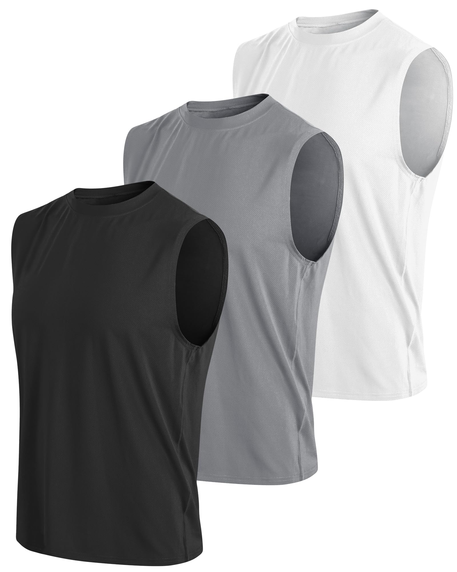 MEETYOO 3/5 Pack Tank Top Herren Sport, Muskelshirts Herren & Unterhemd Herren - Leicht, Feuchtigkeitsableitend, Schnelltrocknend, Ideal für Das Gym Oder Den Alltag