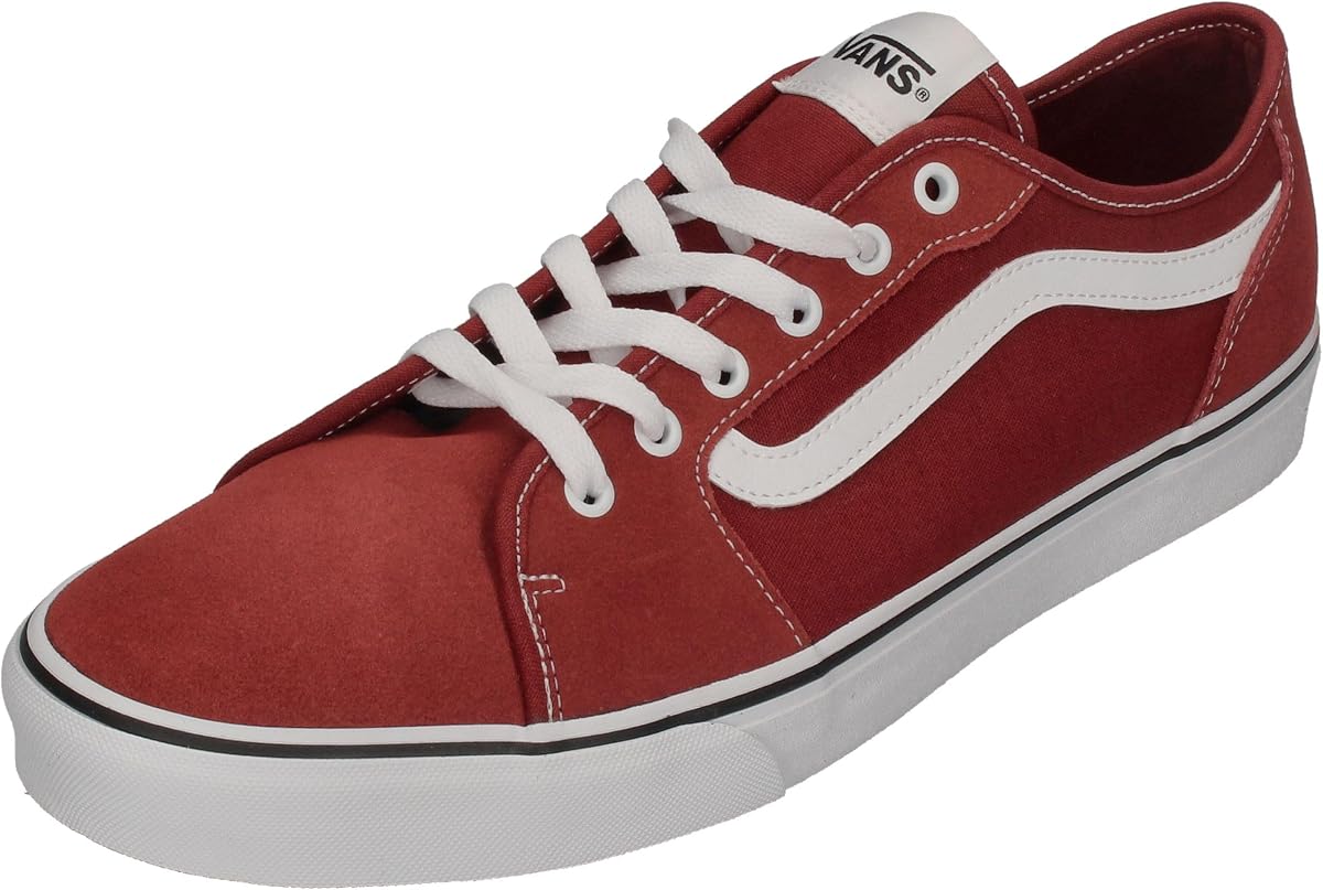 Vans Men's Filmore Decon Suede Canvas Trainers, Black/Black, Suede And Fired Brick, 49 EU